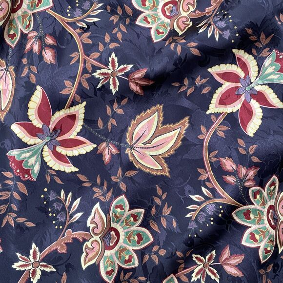 Vintage Victorias Secret Robe Floral Satin Long Womens Small Purple Belted 90s - Picture 4 of 13